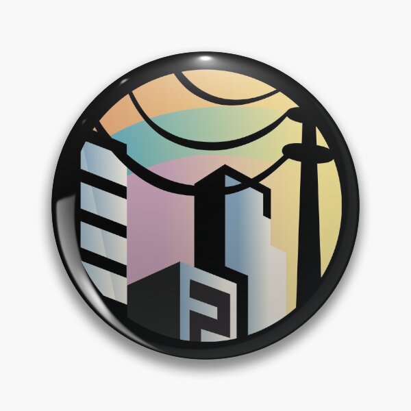 Item preview, Sunset city round designed and sold by Freaking-alyson.