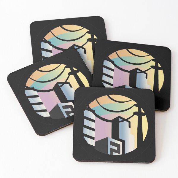 Item preview, Sunset city round designed and sold by Freaking-alyson.