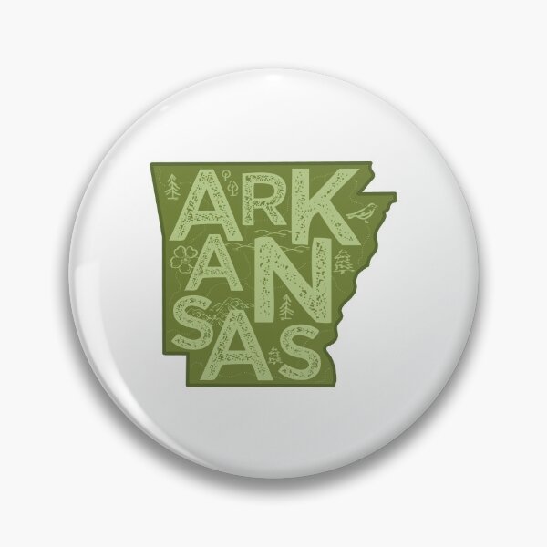Item preview, Arkansas Map Typography Green designed and sold by HelloGentry.