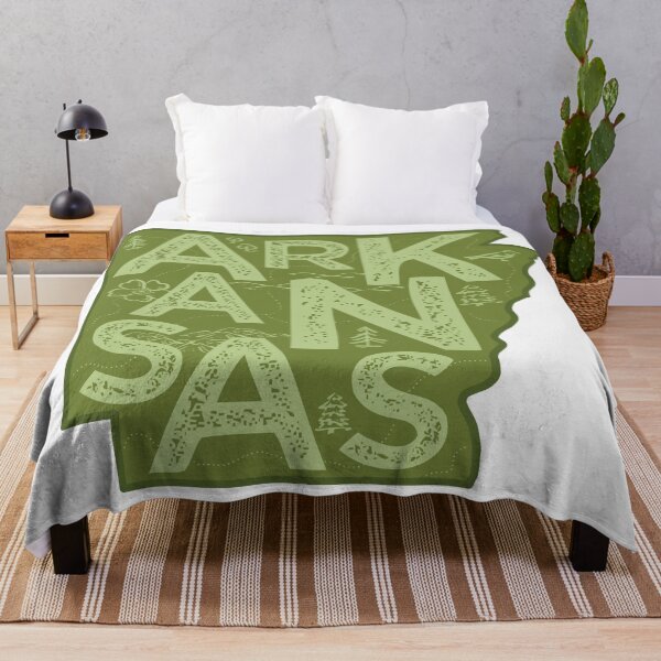 Item preview, Arkansas Map Typography Green designed and sold by HelloGentry.