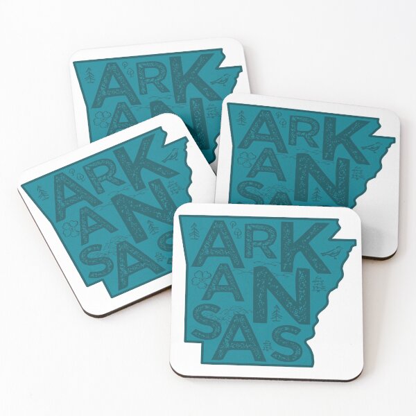 Item preview, Arkansas Map Typography Navy designed and sold by HelloGentry.