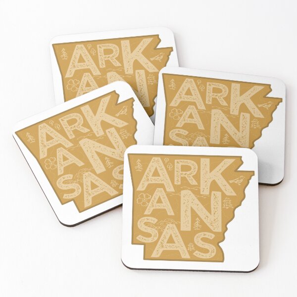 Item preview, Arkansas Map Typography Brown designed and sold by HelloGentry.