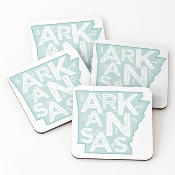 Item preview, Arkansas Map Typography Blue designed and sold by HelloGentry.