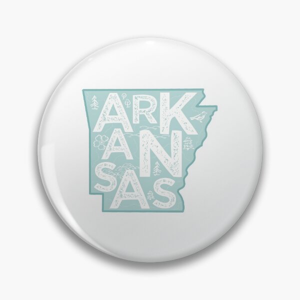 Item preview, Arkansas Map Typography Blue designed and sold by HelloGentry.