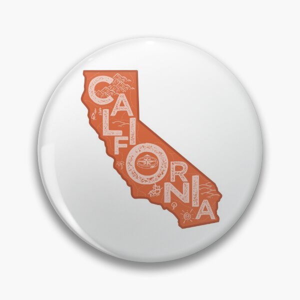 Item preview, California Map Typography Red designed and sold by HelloGentry.