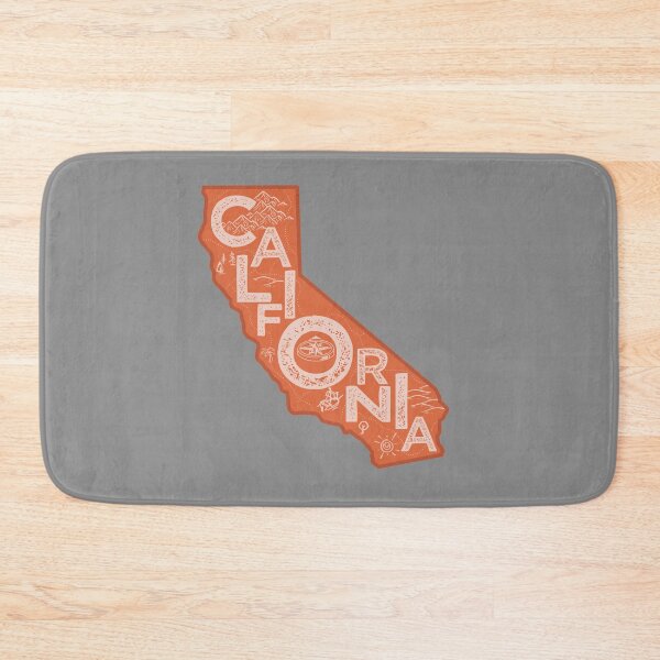 Item preview, California Map Typography Red designed and sold by HelloGentry.