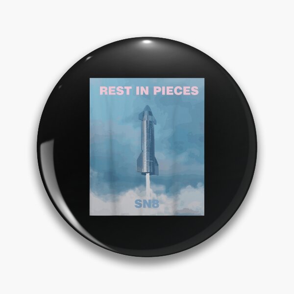 Aperçu de l'œuvre Reste en morceaux, SN8 Starship RIP pour SpaceX créée et vendue par AkersCoe.