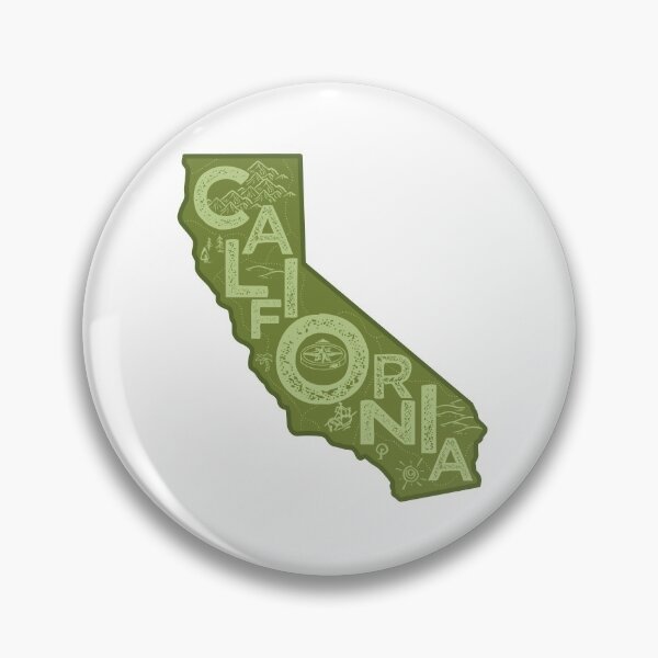 Item preview, California Map Typography Green designed and sold by HelloGentry.