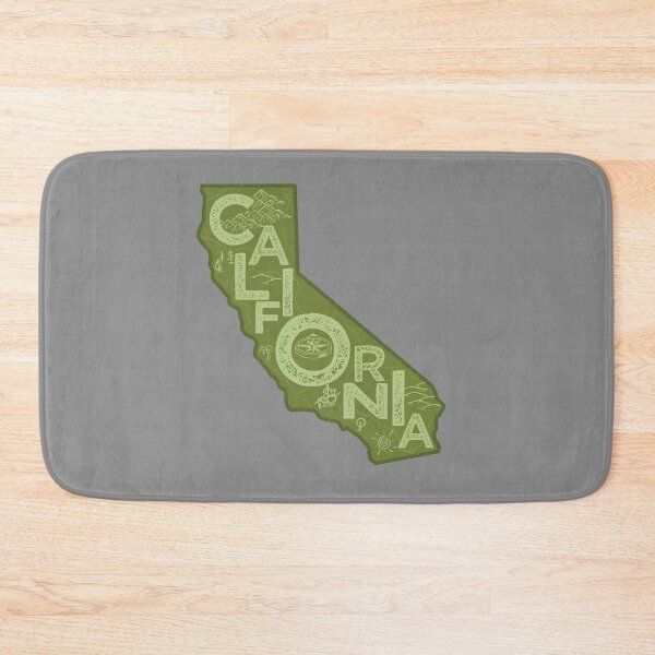 Item preview, California Map Typography Green designed and sold by HelloGentry.