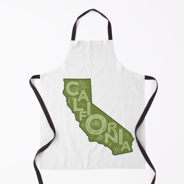 Item preview, California Map Typography Green designed and sold by HelloGentry.