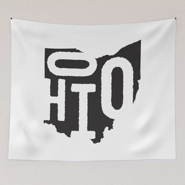 Item preview, Ohio State Design | Abstract Ohio Lettering Graphic | Ohio Gift | Ohio Map designed and sold by crookedriverusa.