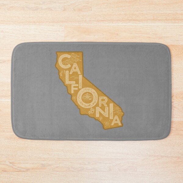 Item preview, California Map Typography Brown designed and sold by HelloGentry.