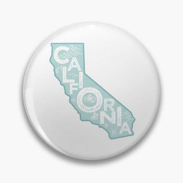 Item preview, California Map Typography Blue designed and sold by HelloGentry.