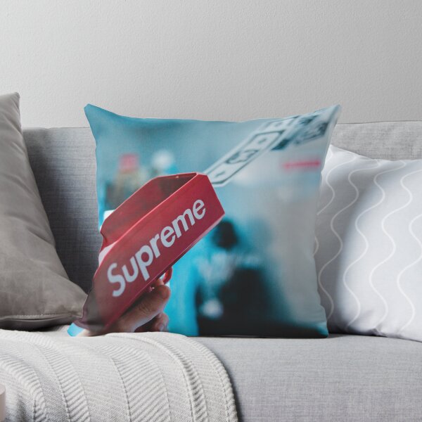 Pistolet à argent Hypebeast rouge Coussin
