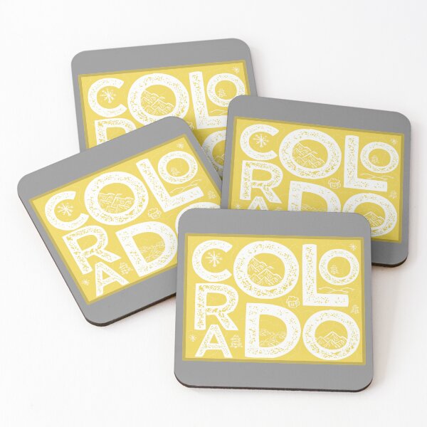 Item preview, Colorado Map Typography Gold designed and sold by HelloGentry.