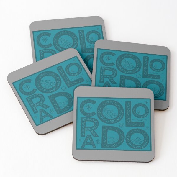 Item preview, Colorado Map Typography Navy designed and sold by HelloGentry.
