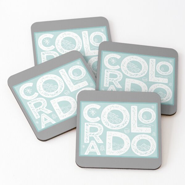 Item preview, Colorado Map Typography Blue designed and sold by HelloGentry.