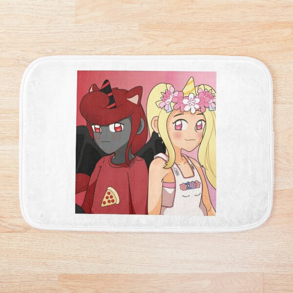 Sanna And Moody Iamsanna Loves Unicorns Roblox Black Bath Mat By Totkisha1 Redbubble - sanna iamsanna roblox avatar