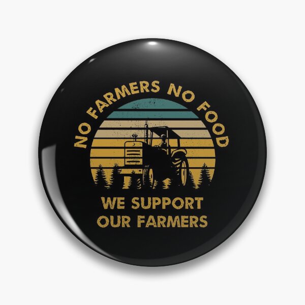 Item preview, No farmers No Food Retro Style designed and sold by Vaishnavi Deo.