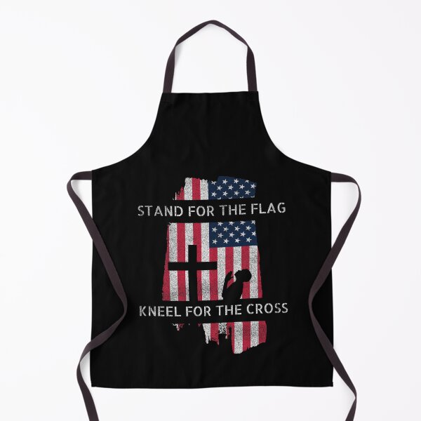 Item preview, Stand For Flag Kneel Cross Catholic Christian Veteran designed and sold by WichitaClothing.