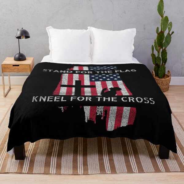Item preview, Stand For Flag Kneel Cross Catholic Christian Veteran designed and sold by WichitaClothing.