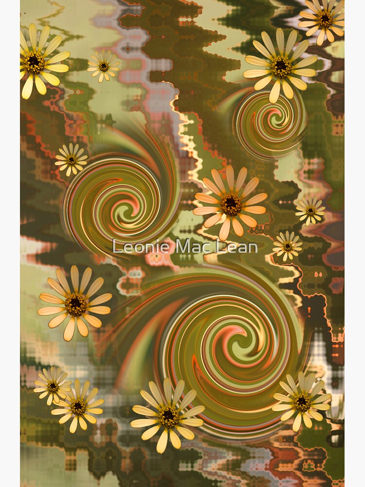 Mellow Yellow Daisys Boho hippie design by yallmia