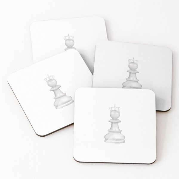 Item preview, White Chess Pawn King | Marble Design designed and sold by CozyMarket.