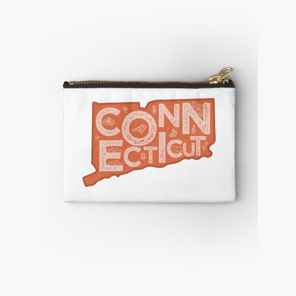 Item preview, Connecticut Map Typography Red designed and sold by HelloGentry.