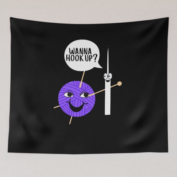 Item preview, Wanna Hook Up Crochet Knitting Hobby Mothers Day designed and sold by WichitaClothing.