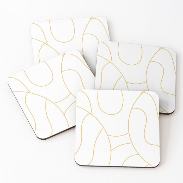 Item preview, Abstract Gold and White Line Art designed and sold by shopsimply.