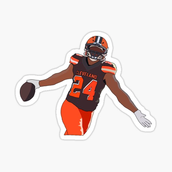 Nick Chubb Football Edit Tapestries Browns - Nick Chubb - Posters and Art  Prints