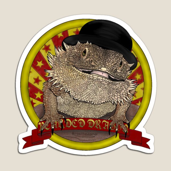 Bearded Dragon in a Bowler Hat Magnet