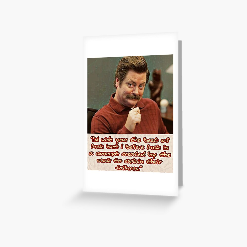 Ron Swanson Tells It How It Is Greeting Card For Sale By Kaydonkayde13 Redbubble 