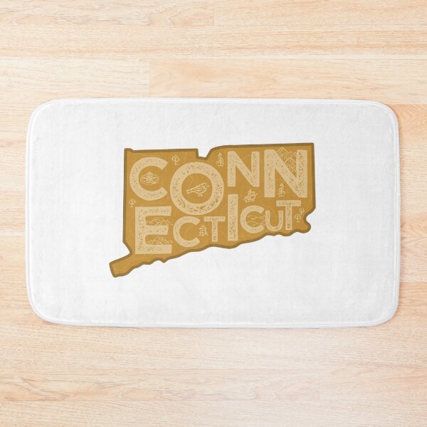 Item preview, Connecticut Map Typography Brown designed and sold by HelloGentry.