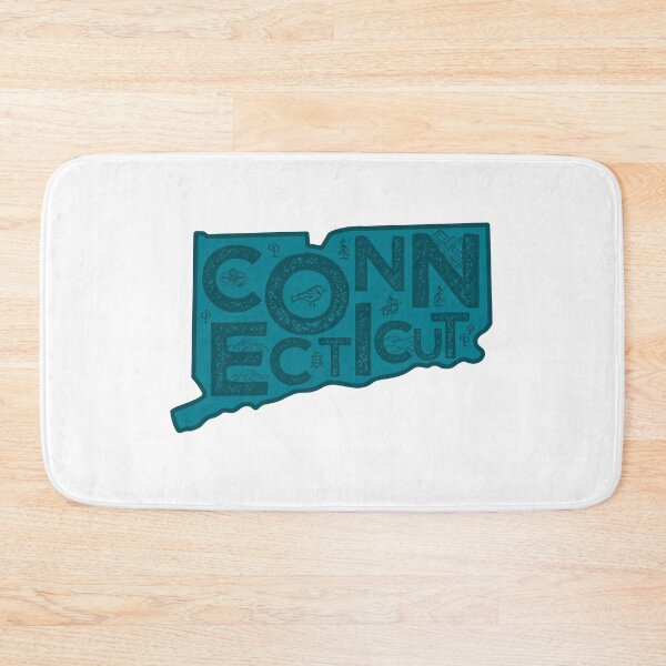 Item preview, Connecticut Map Typography Navy designed and sold by HelloGentry.