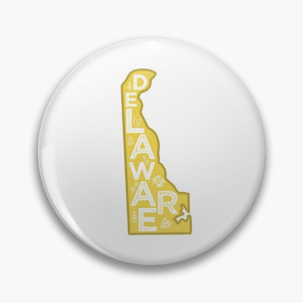 Item preview, Delaware Map Typography Gold designed and sold by HelloGentry.