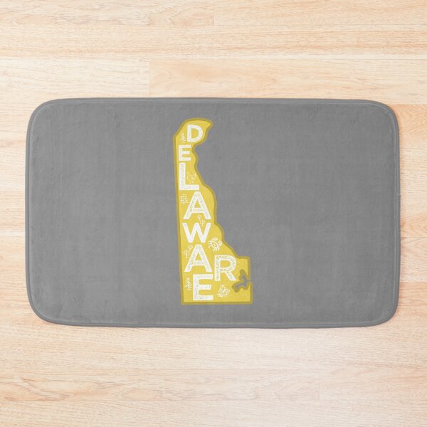 Item preview, Delaware Map Typography Gold designed and sold by HelloGentry.