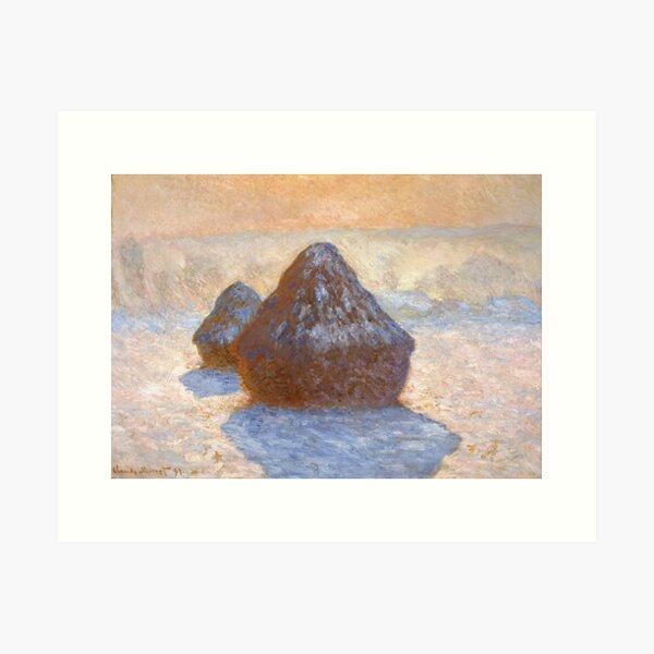 Item preview, 1891-Claude Monet-Haystacks, Snow Effect-65 x 92 designed and sold by paulrommer.