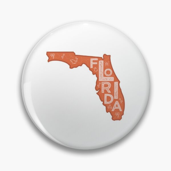 Item preview, Florida Map Typography Red designed and sold by HelloGentry.