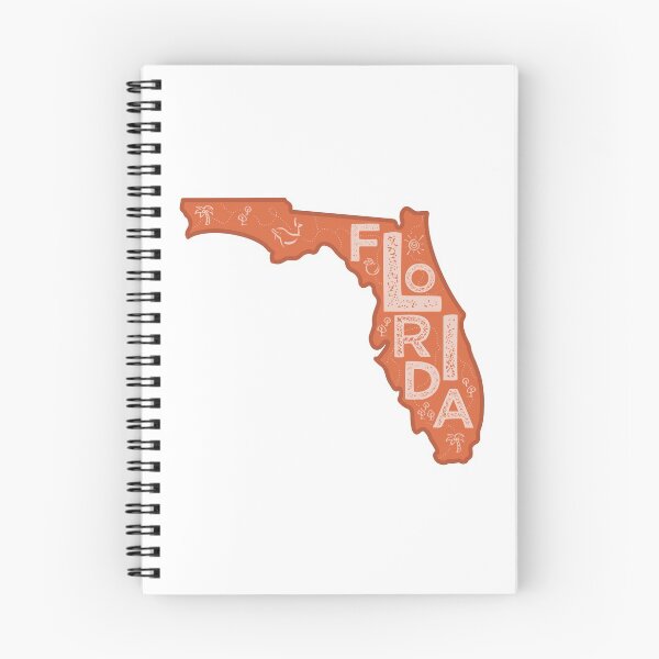 Item preview, Florida Map Typography Red designed and sold by HelloGentry.