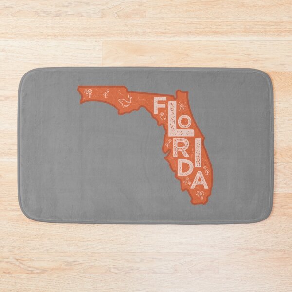 Item preview, Florida Map Typography Red designed and sold by HelloGentry.