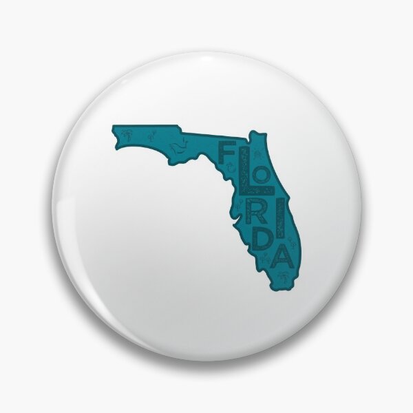 Item preview, Florida Map Typography Navy designed and sold by HelloGentry.