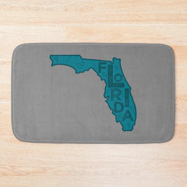 Item preview, Florida Map Typography Navy designed and sold by HelloGentry.