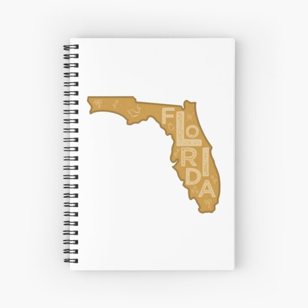 Item preview, Florida Map Typography Brown designed and sold by HelloGentry.