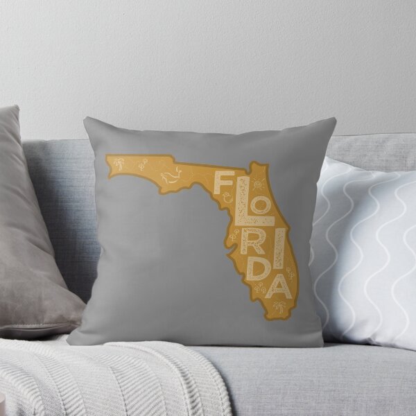 Item preview, Florida Map Typography Brown designed and sold by HelloGentry.