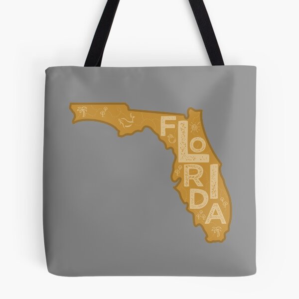 Item preview, Florida Map Typography Brown designed and sold by HelloGentry.