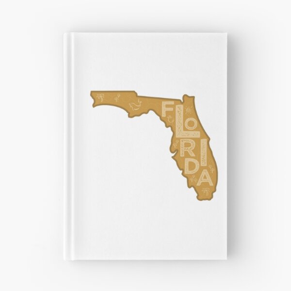 Item preview, Florida Map Typography Brown designed and sold by HelloGentry.