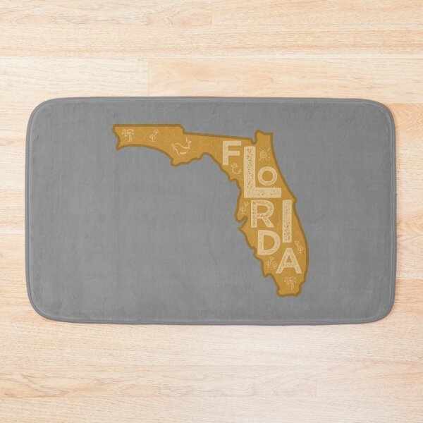 Item preview, Florida Map Typography Brown designed and sold by HelloGentry.