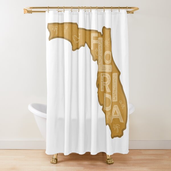 Item preview, Florida Map Typography Brown designed and sold by HelloGentry.