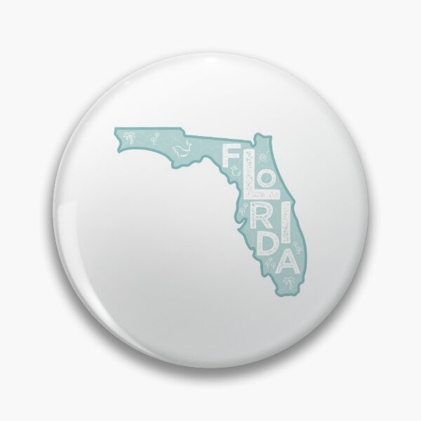 Item preview, Florida Map Typography Blue designed and sold by HelloGentry.